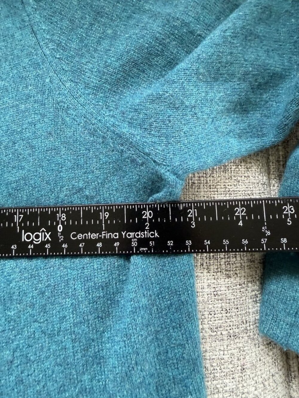Charter Club Luxury 100% Cashmere Open Front Cardigan Size XL Teal Classic - Picture 8 of 9